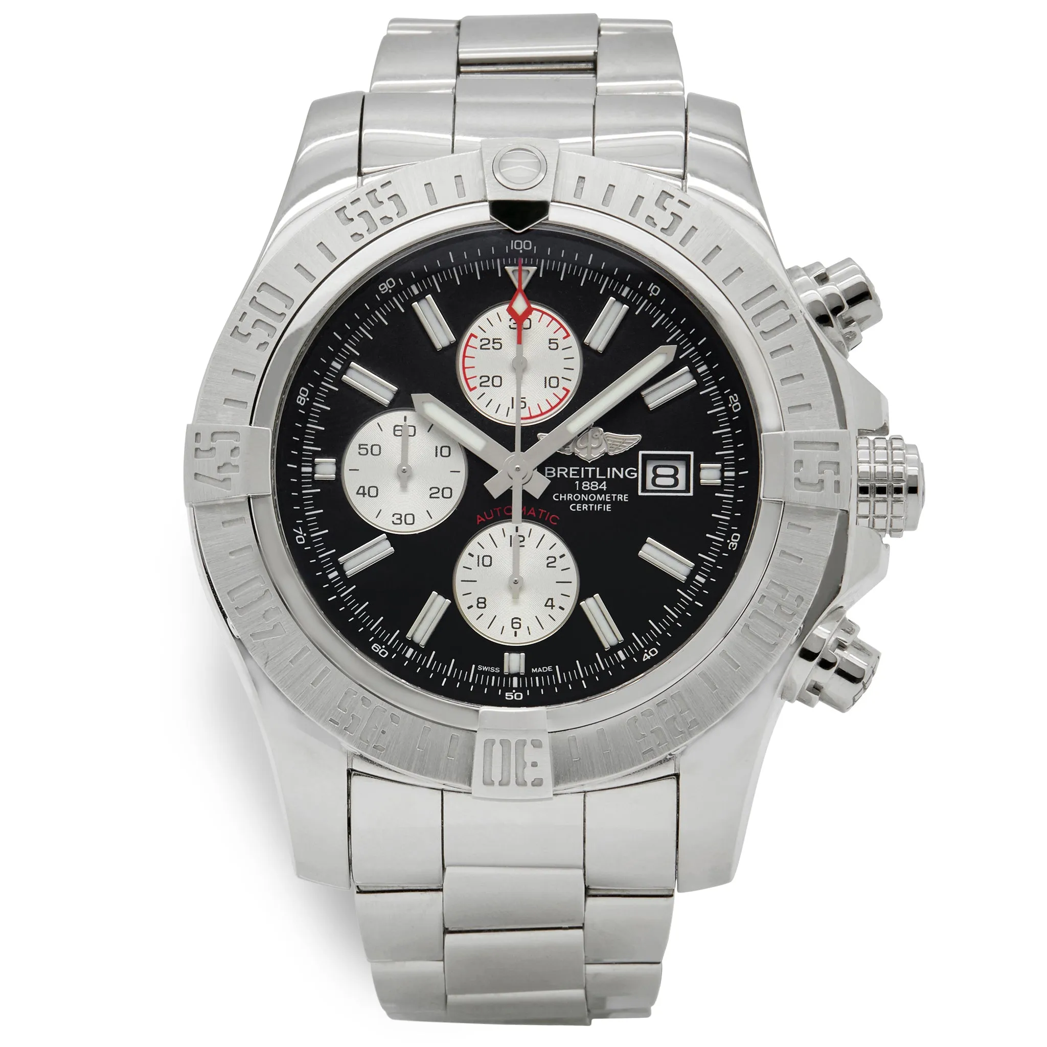 Breitling Super Avenger II A1337111 Black Dial Automatic Men's Watch