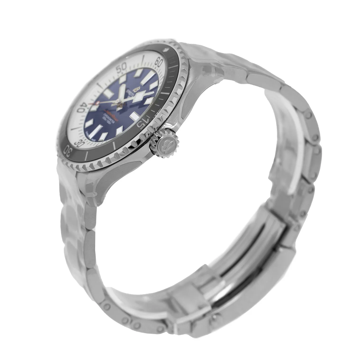 Breitling Superocean 44mm Stainless Steel Blue Index Dial Black Bezel A17376