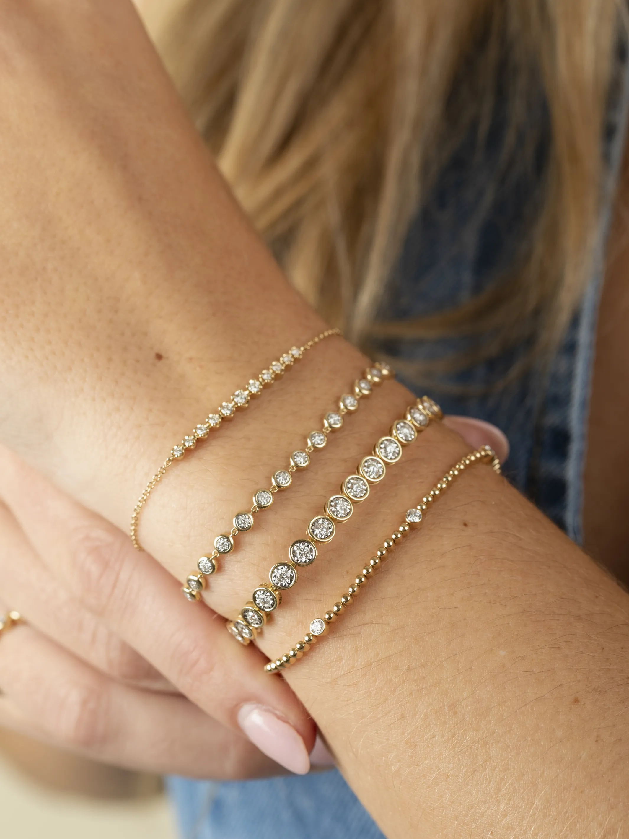 Bryn Endless Bezel Bracelet 14K