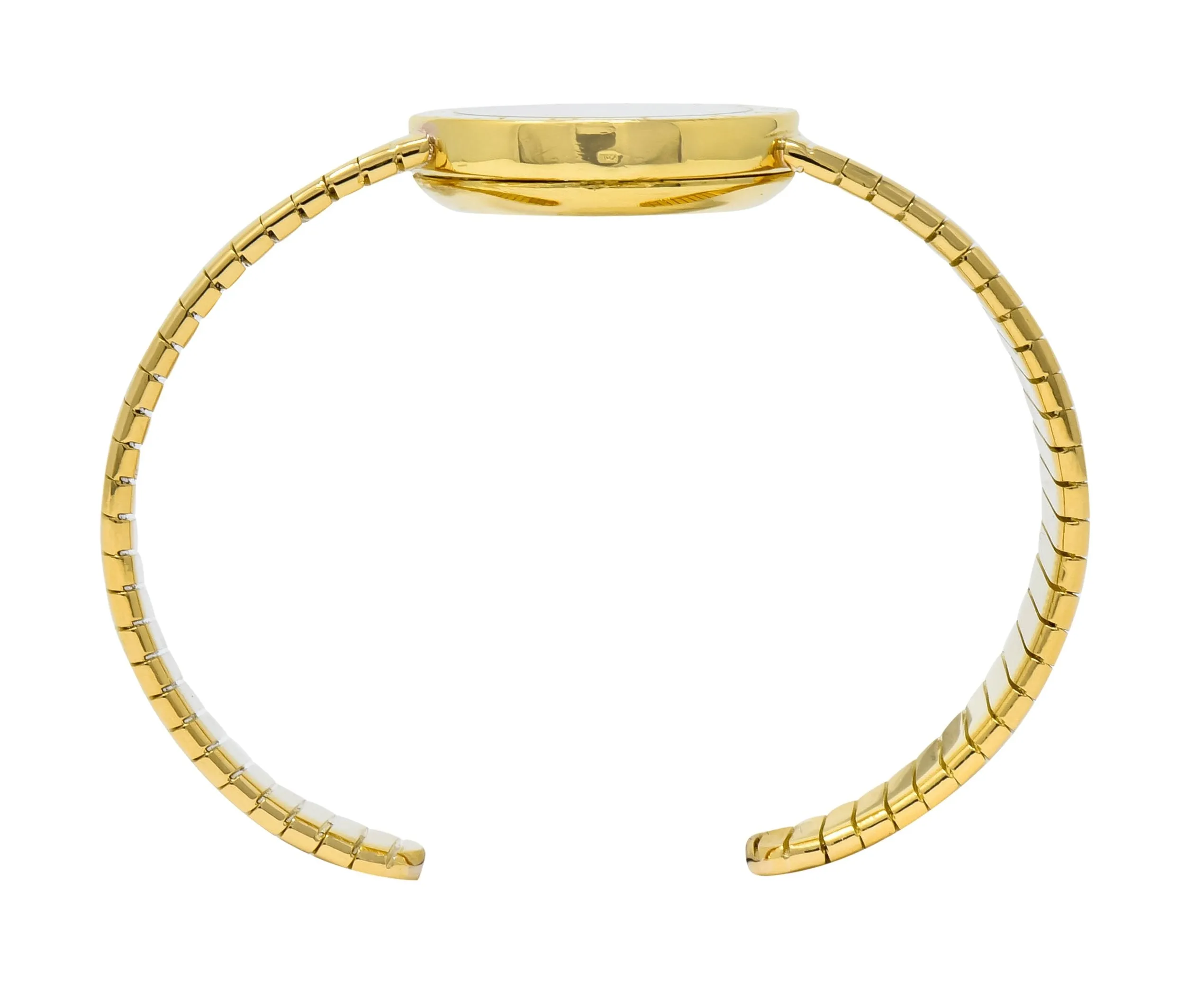 Bulgari 18 Karat Yellow Gold Tubogas Serpenti Flex Band Quartz Wrist Watch