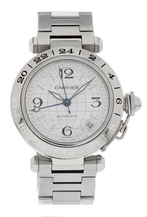 Cartier Pasha 2377 GMT Stainless Steel Automatic
