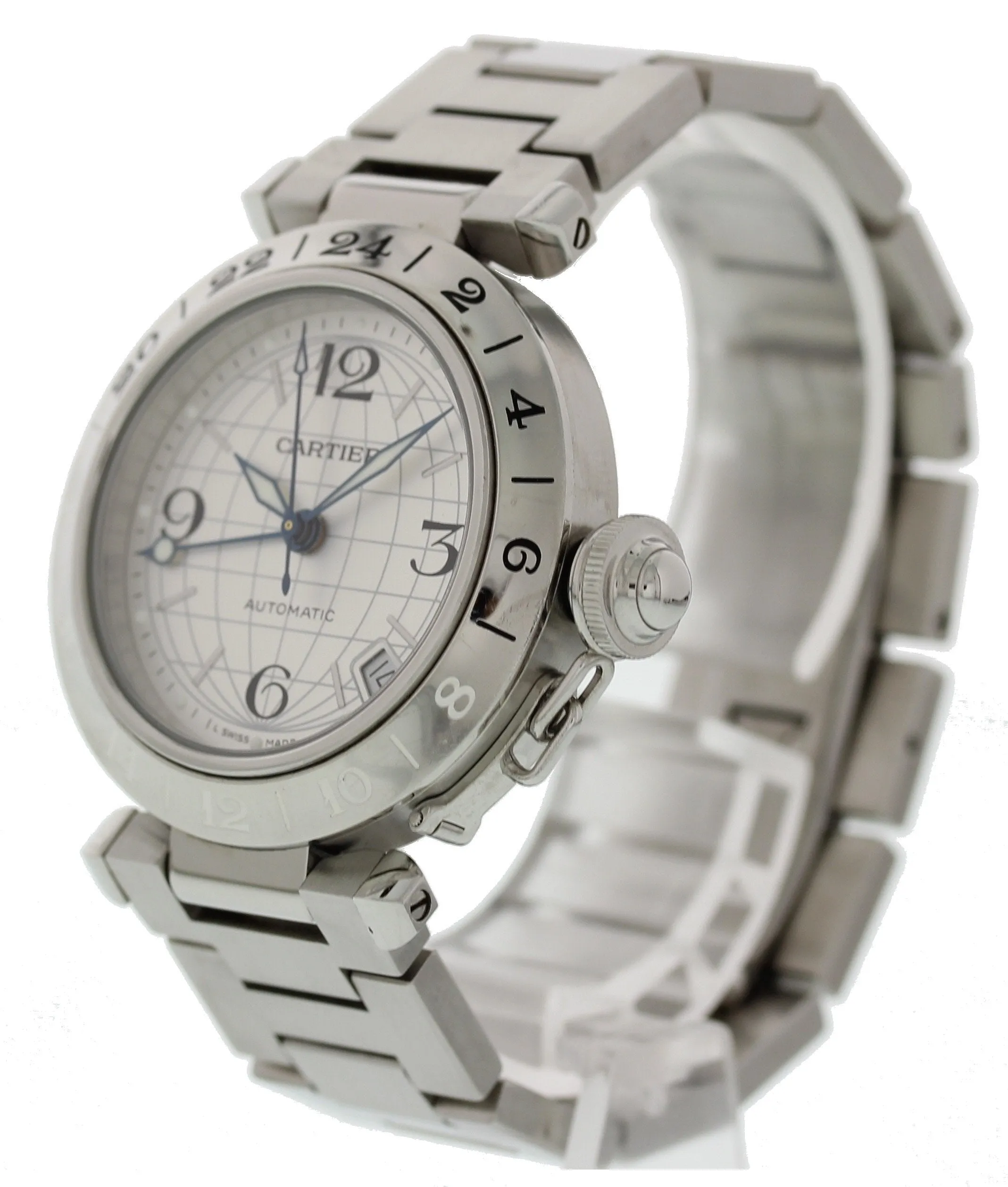 Cartier Pasha 2377 GMT Stainless Steel Automatic