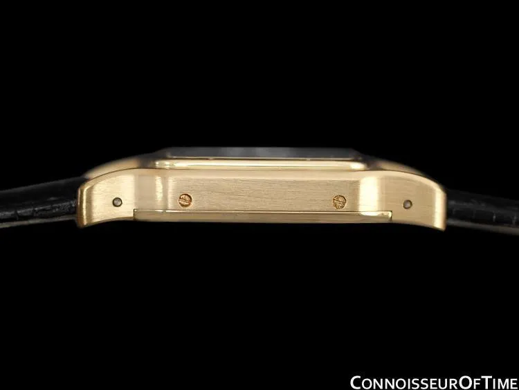 Cartier Santos Dumont Vintage Mens Midsize Ultra Thin Watch - 18K Gold
