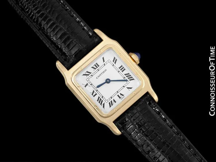 Cartier Santos Dumont Vintage Mens Midsize Ultra Thin Watch - 18K Gold