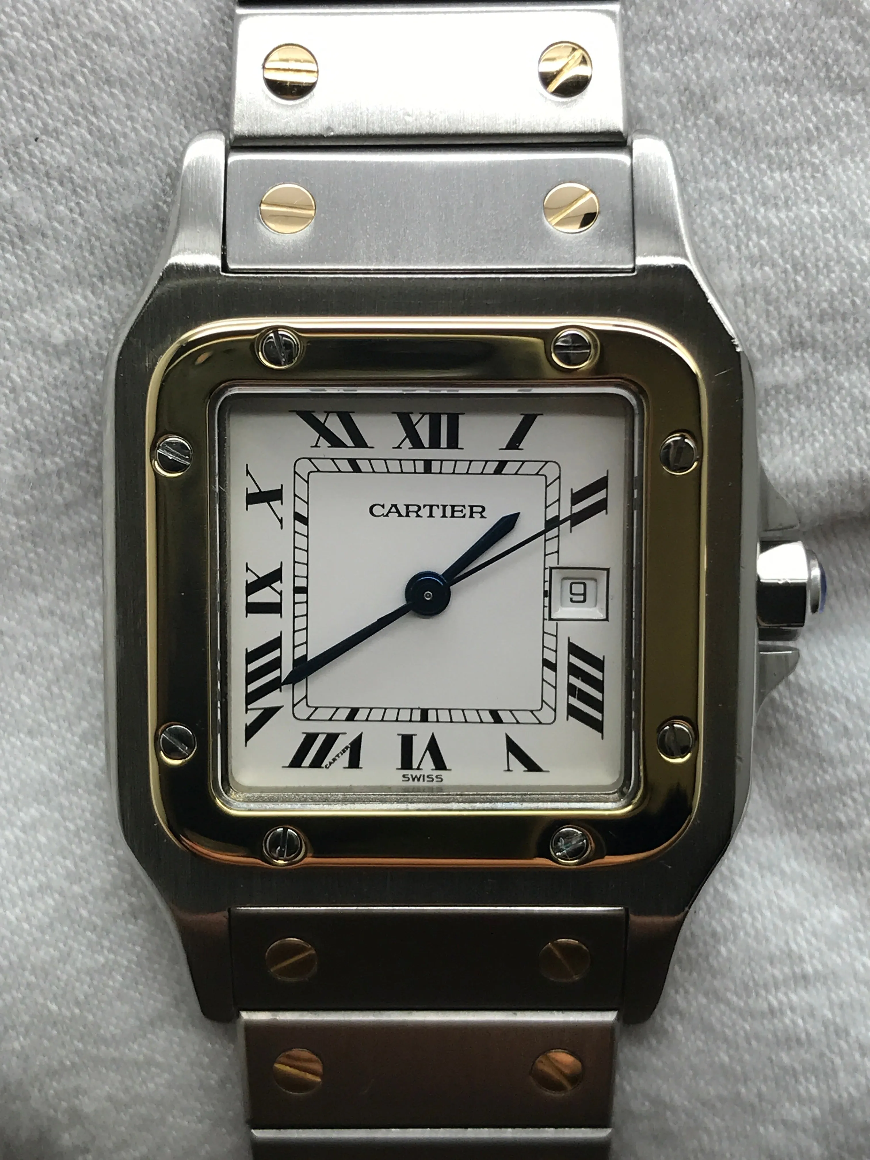 Cartier Santos Galbee 2961 White Dial Automatic Watch