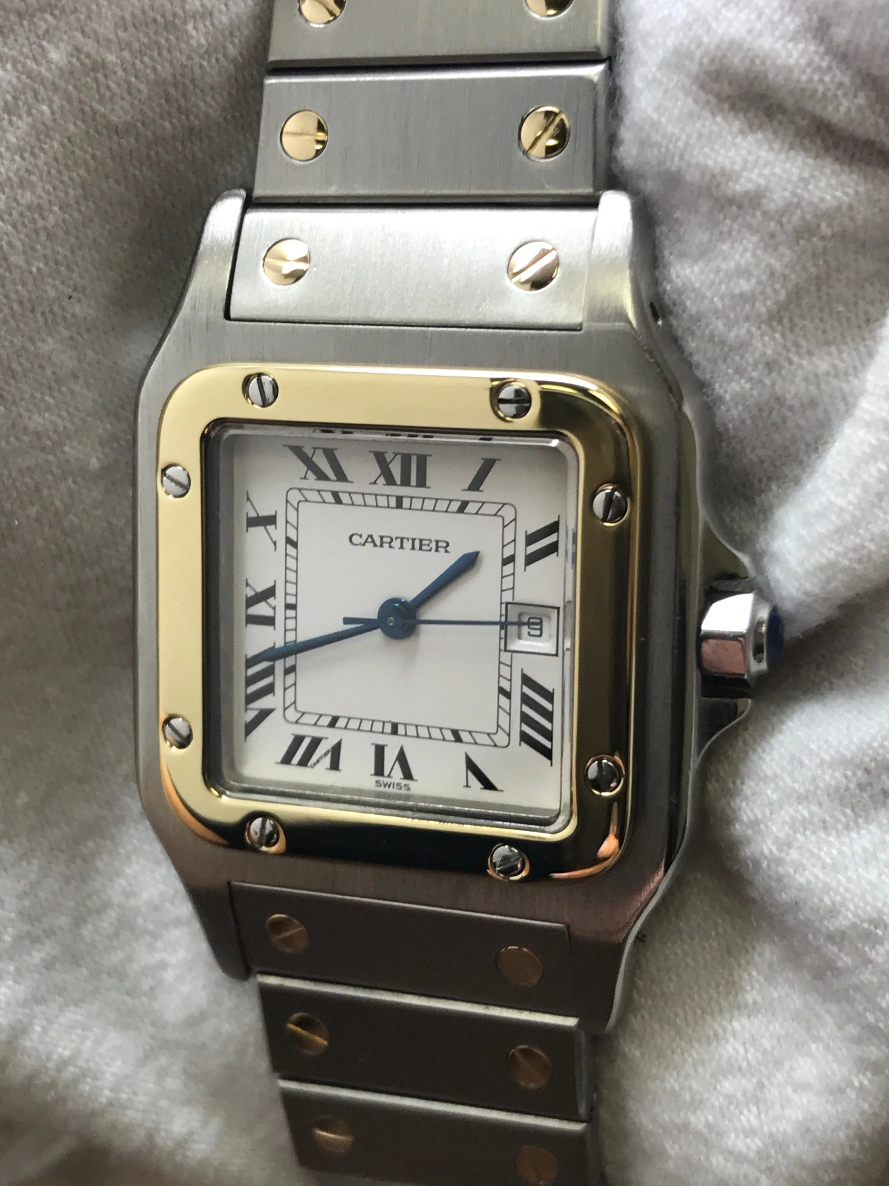 Cartier Santos Galbee 2961 White Dial Automatic Watch
