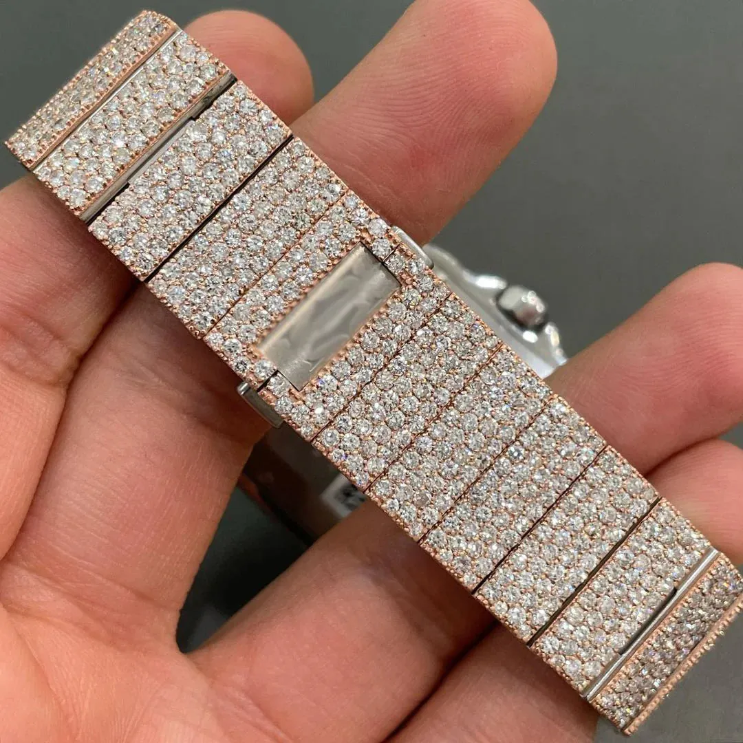 Cartier Santos Moissanite Diamond Watch | vvs moissanite watch W 105