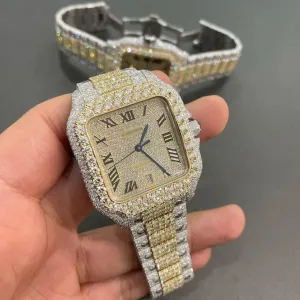 Cartier Santos Moissanite Diamond Watch | vvs moissanite watch W 91