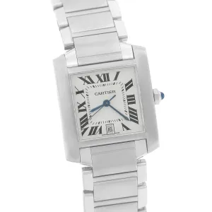 Cartier Tank Francaise Full-Size Automatic Stainless Date Watch W51002Q3 2302