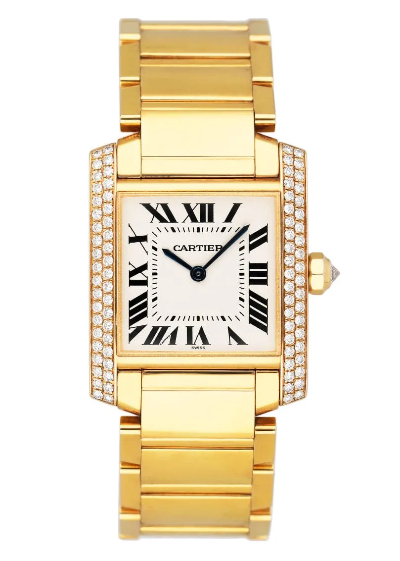 Cartier Tank Francaise WE1008R8 Diamond Midsize Ladies Watch