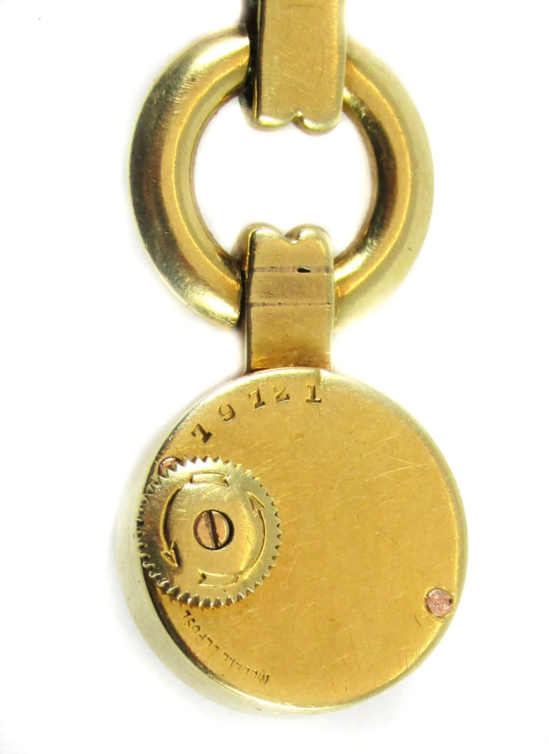 Cartier Yellow Gold Art Deco Pendant Lapel Pin Watch
