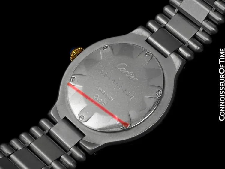 Cartier Must De 21C Mens Midsize Unisex Watch - Stainless Steel and 18K Gold