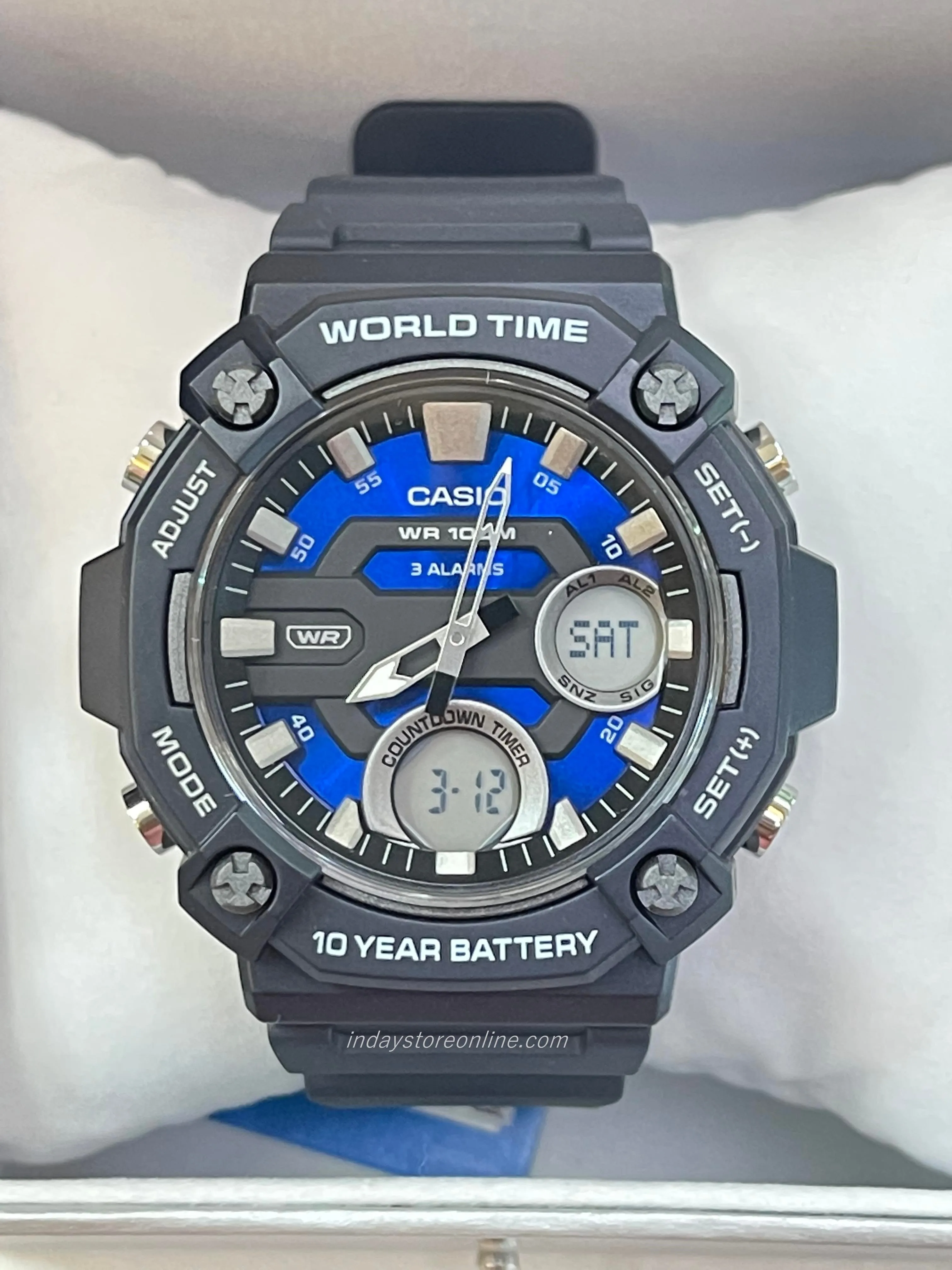 Casio Analog-Digital Men's Watch AEQ-120W-2A Resin Band Resin Glass Battery Life 10-Years