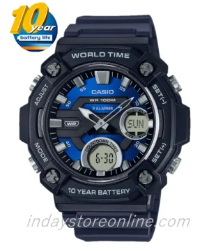 Casio Analog-Digital Men's Watch AEQ-120W-2A Resin Band Resin Glass Battery Life 10-Years