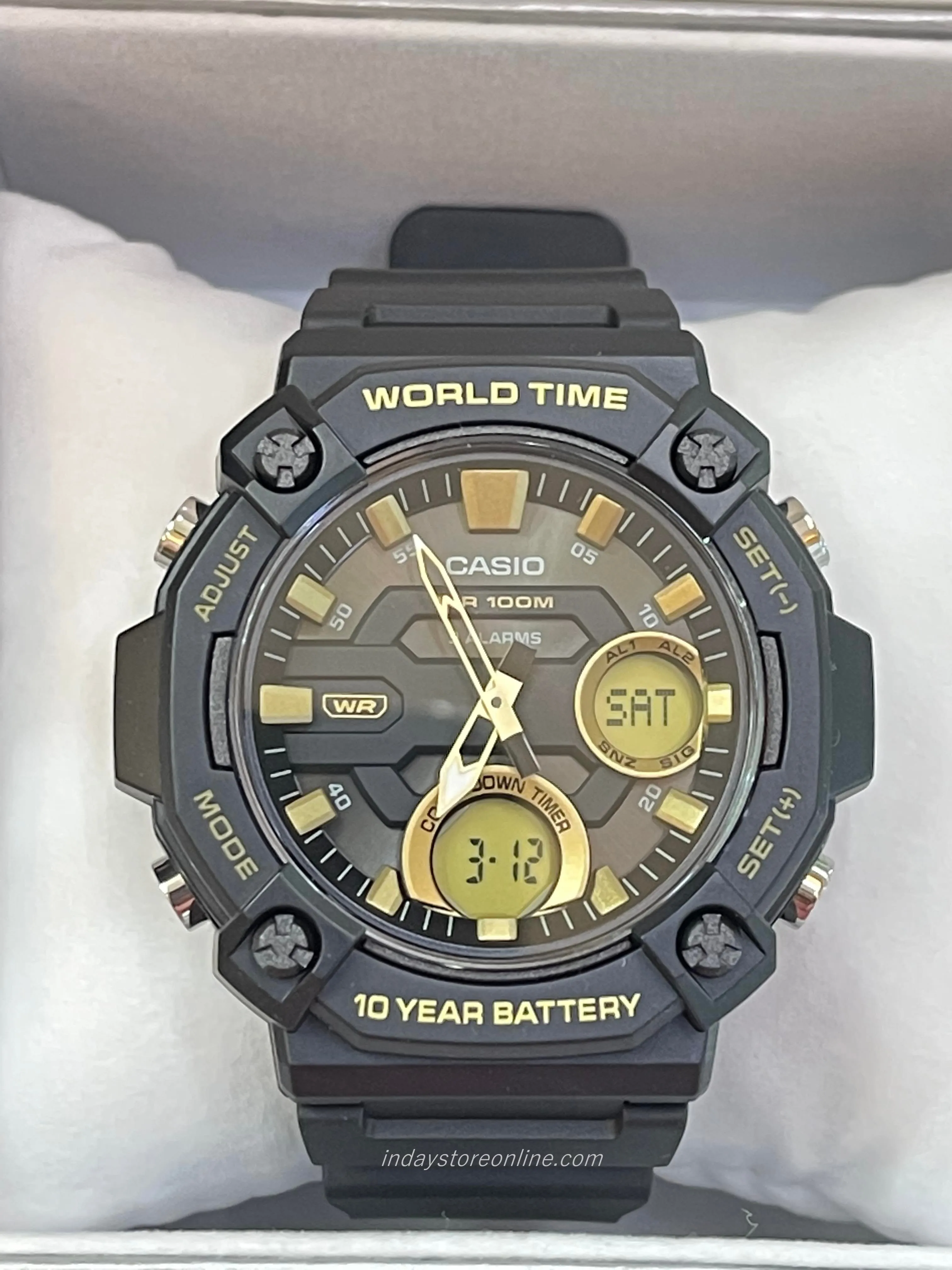 Casio Analog-Digital Men's Watch AEQ-120W-9A Resin Band Resin Glass Battery Life 10-Years