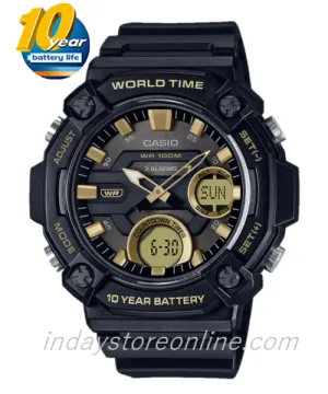 Casio Analog-Digital Men's Watch AEQ-120W-9A Resin Band Resin Glass Battery Life 10-Years