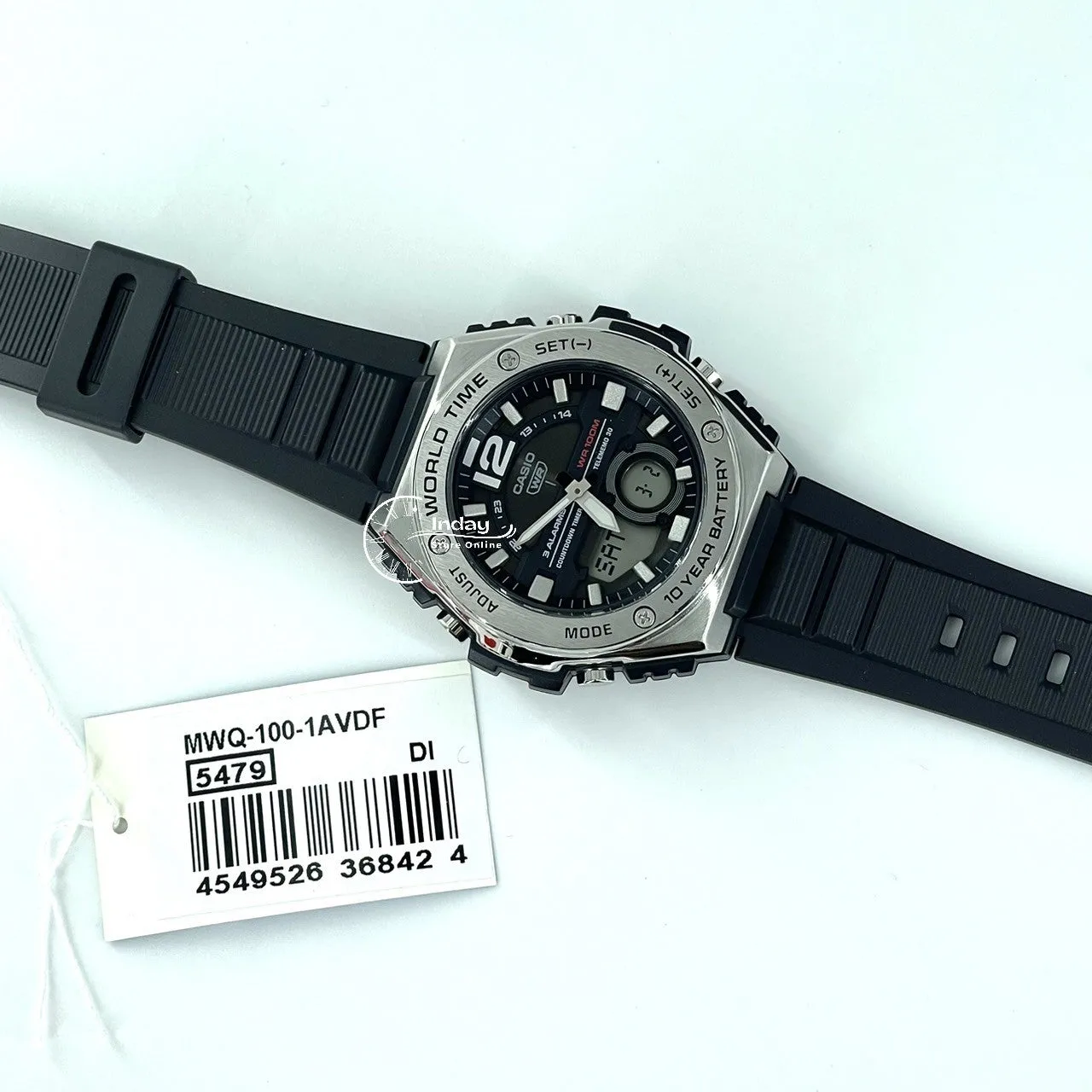 Casio Analog-Digital Men's Watch MWQ-100-1A Resin Band Resin Glass Battery Life: 10 years