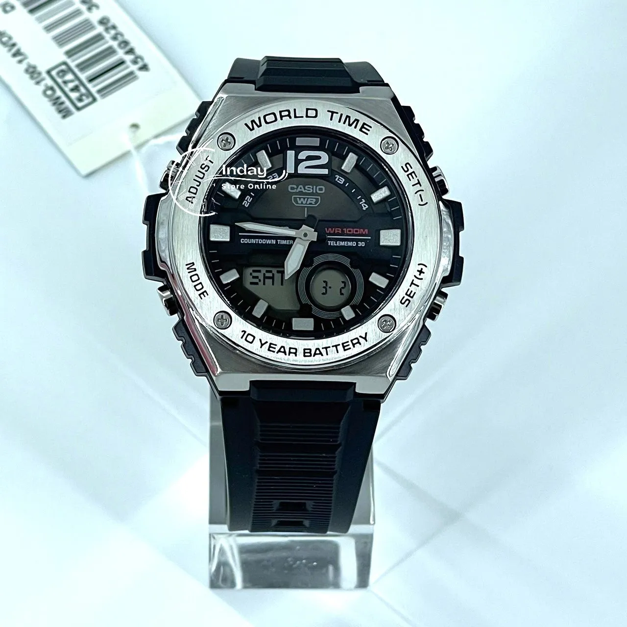 Casio Analog-Digital Men's Watch MWQ-100-1A Resin Band Resin Glass Battery Life: 10 years