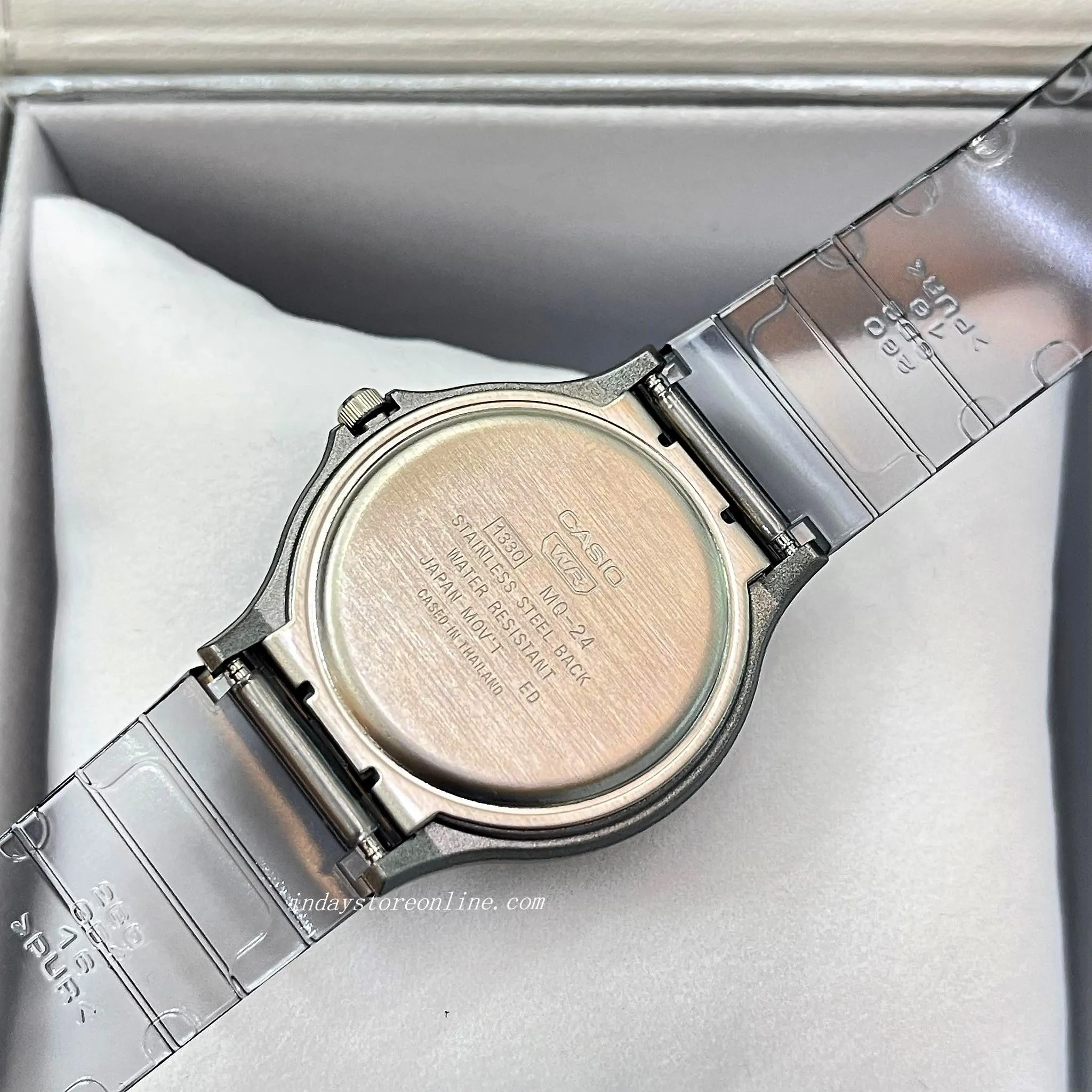 Casio Analog Women's Watch MQ-24S-8B Analog Resin Transparent Band Water Resistant Resin Glass