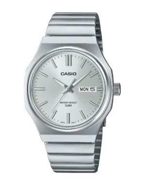 Casio Analogue Octagonal Case Silver MTPE735D-7A