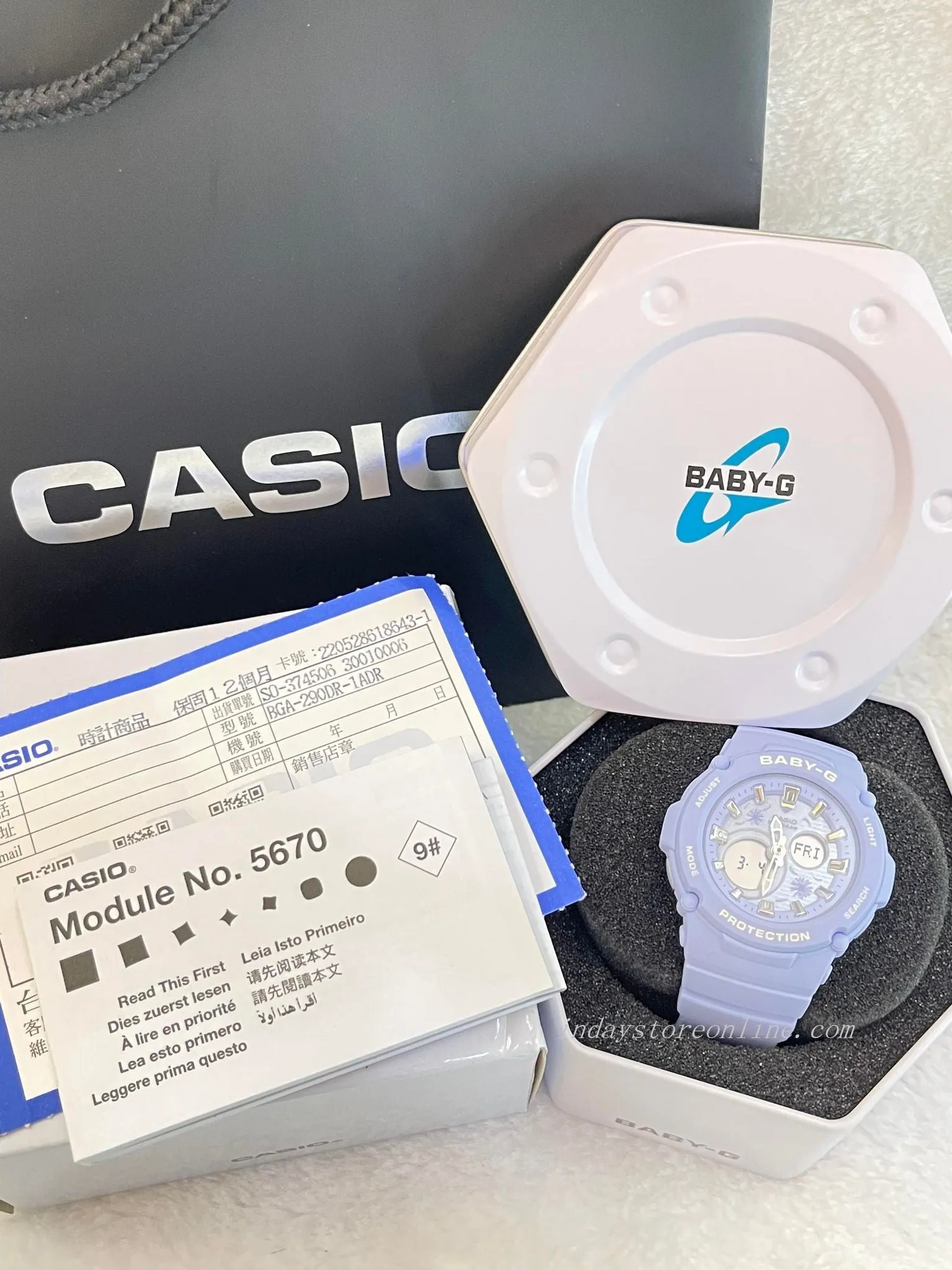 Casio Baby-G Women's Watch BGA-270FL-2A Resin Band Mineral Glass Shock Resistant