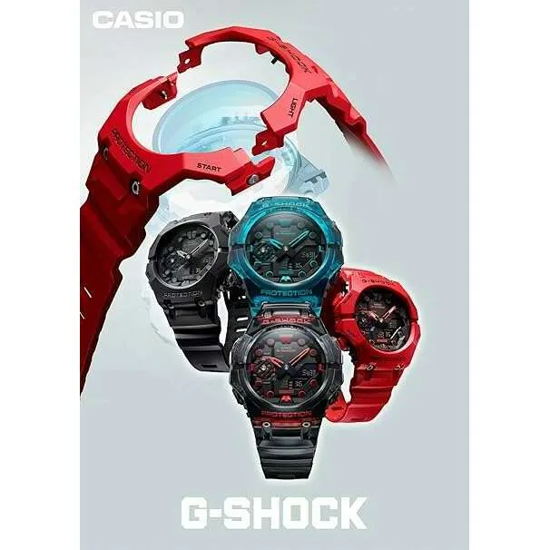 CASIO G-SHOCK BLUETOOTH ANALOG DIGITAL BLACK SKELETON MEN WATCH GA-B001G-1AJF