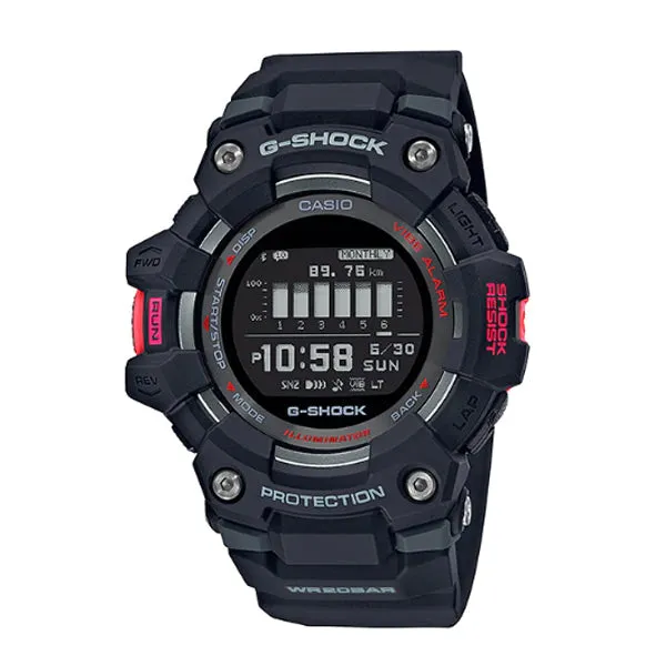 Casio G-Shock G-SQUAD Bluetooth© Black Resin Band Watch GBD100-1D GBD-100-1