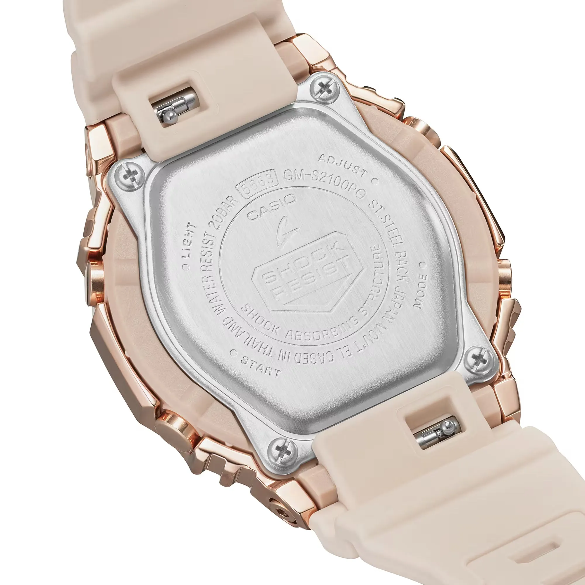 Casio G-Shock GMS CasiOak Pink Gold GMS2100PG-4A Womens Watch