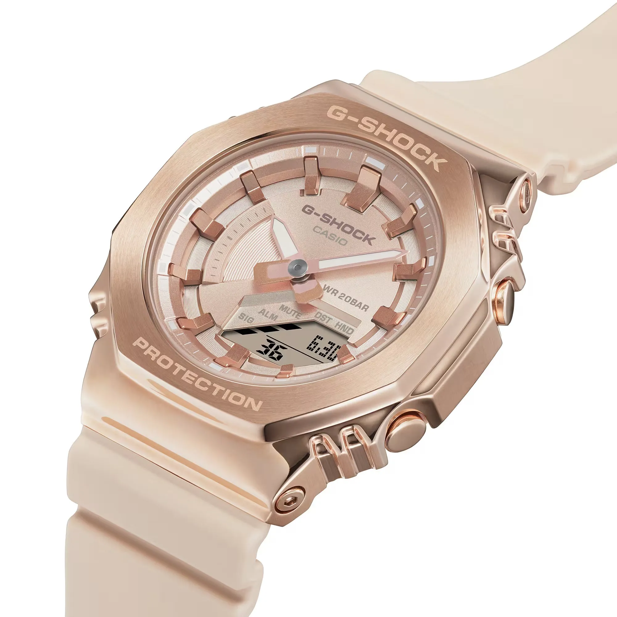 Casio G-Shock GMS CasiOak Pink Gold GMS2100PG-4A Womens Watch