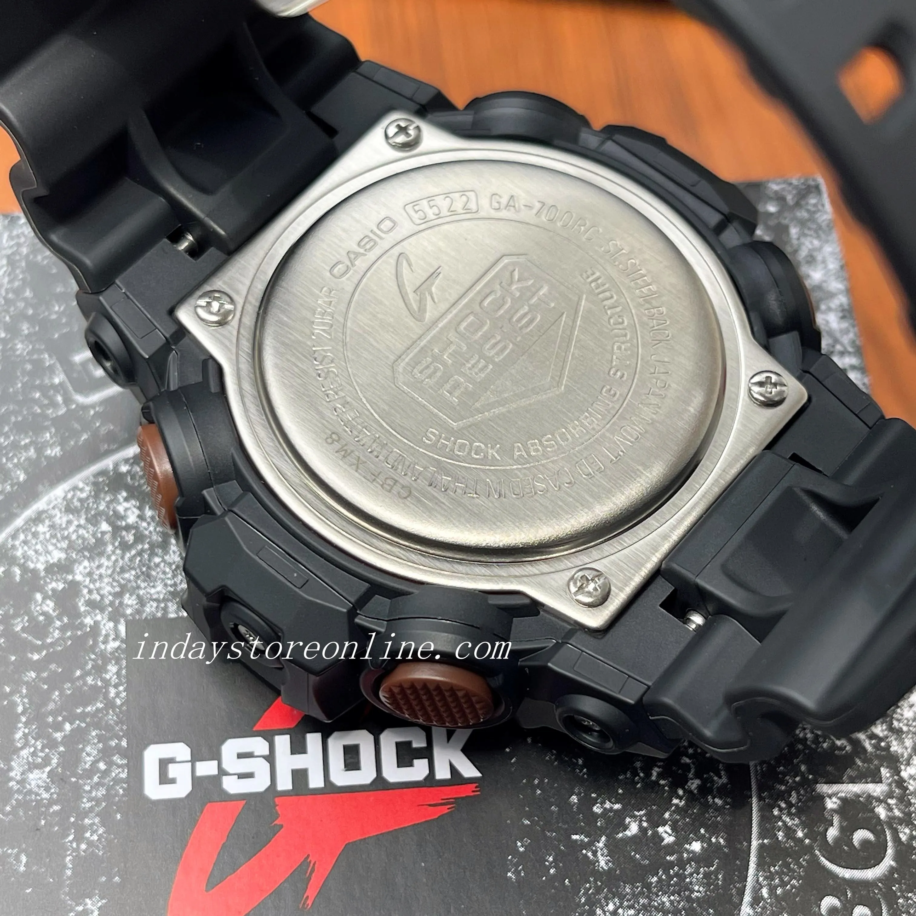 Casio G-Shock Men's Watch GA-700RC-1A Analog-Digital GA-700 Series Rusted Metal Design Neoclassic Black
