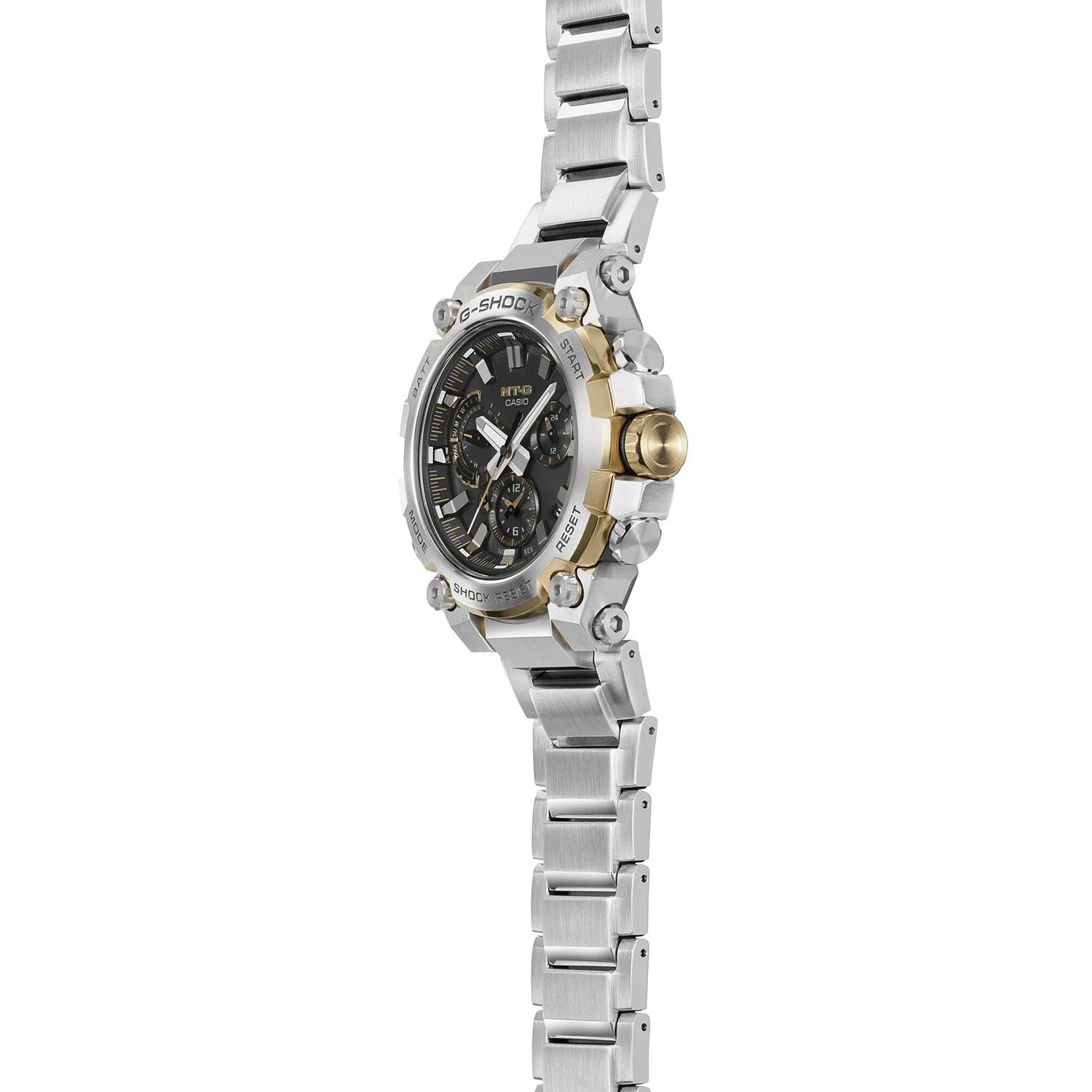 Casio G-Shock MT-G Stainless Steel Silver Gold MTGB3000D-1A9