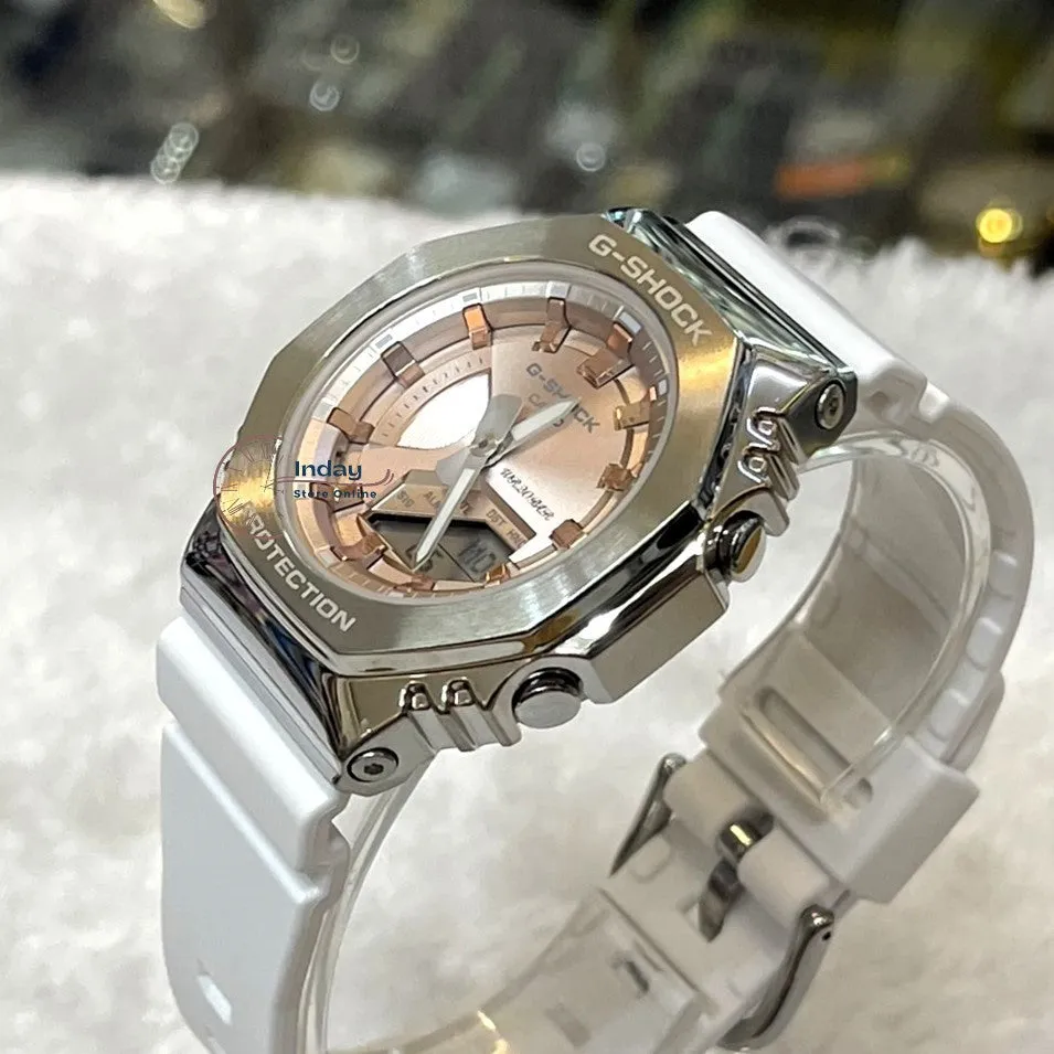 Casio G-Shock Women's Watch GM-S2100WS-7A Analog-Digital Seasonal Collection 2023 Shock Resistant Carbon Core Guard Structure Mineral Glass