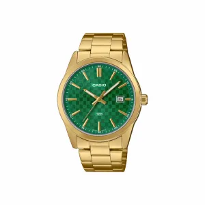 Casio Men's Analog Watch MTP-VD03G-3AUDF Gold Stainless Steel Strap