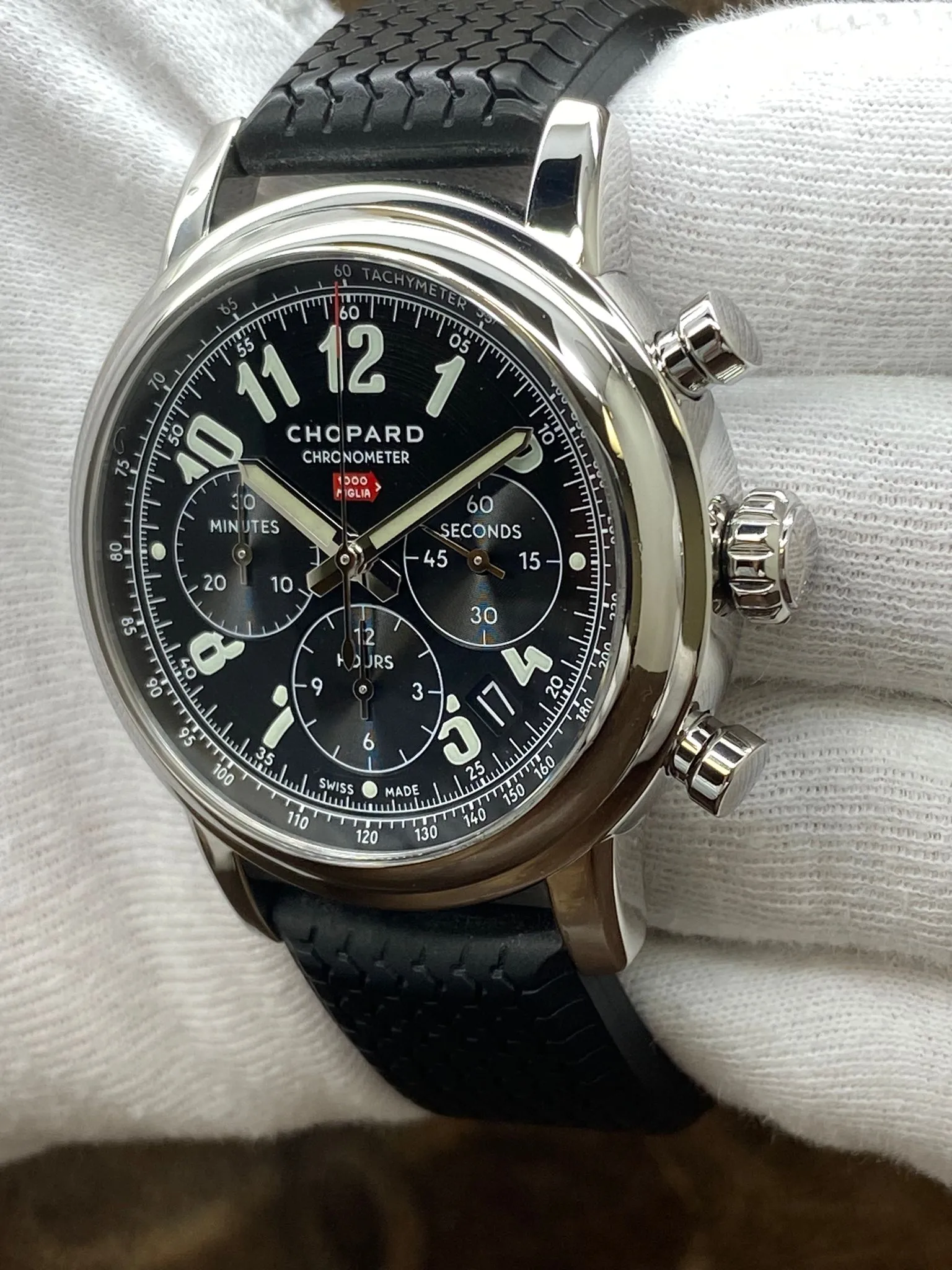 Chopard Mille Miglia 42mm B&P 168589-3002 Black Dial Automatic Men's Watch