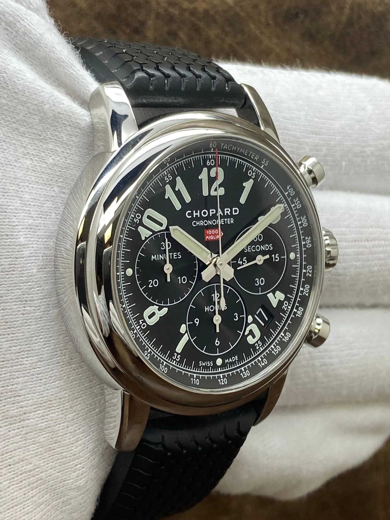 Chopard Mille Miglia 42mm B&P 168589-3002 Black Dial Automatic Men's Watch