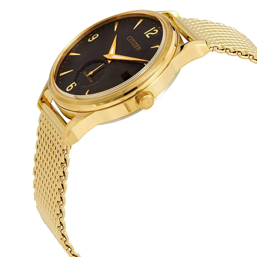 Citizen BTW Black Dial Yellow Gold-tone Men's Watch BV1112-56E