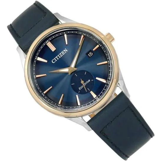 Citizen BV1114-18L BV1114-18 Eco Drive Blue Dial Leather Watch