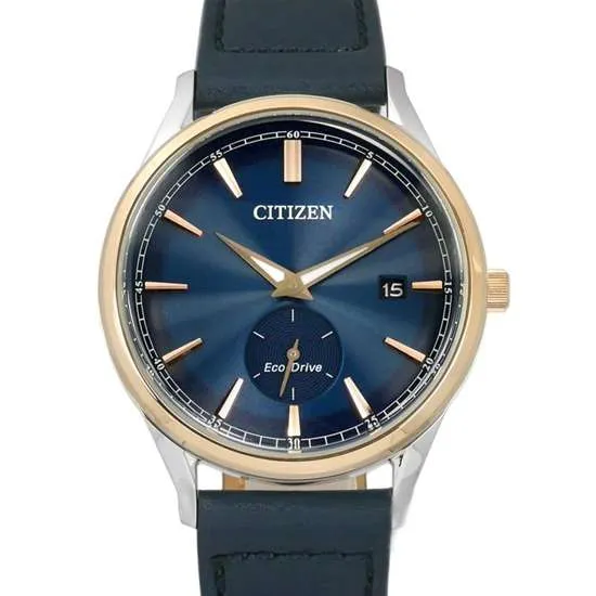 Citizen BV1114-18L BV1114-18 Eco Drive Blue Dial Leather Watch