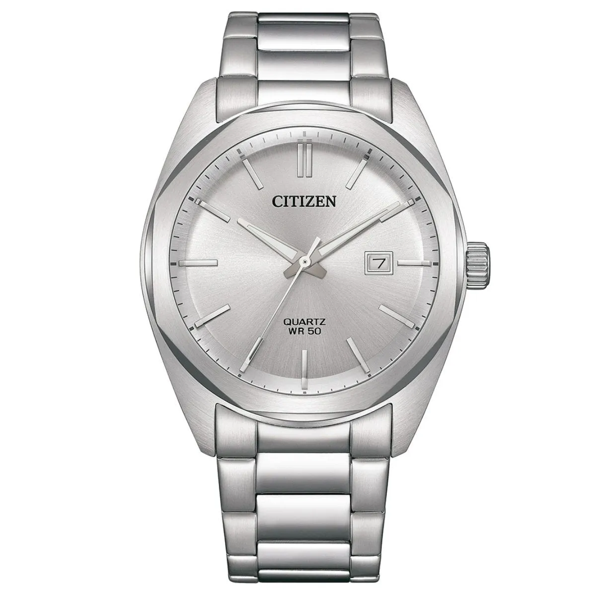 Citizen Quartz BI5110 BI5110-54A Silver Dial Stainless Steel Analog Watch