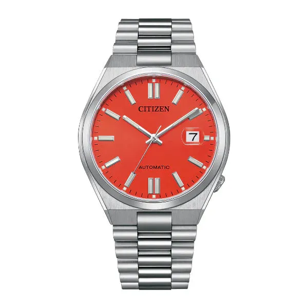 Citizen Tsuyosa Silver Stainless Steel Blazing Red Dial Automatic Watch for Gents - NJ0158-89W