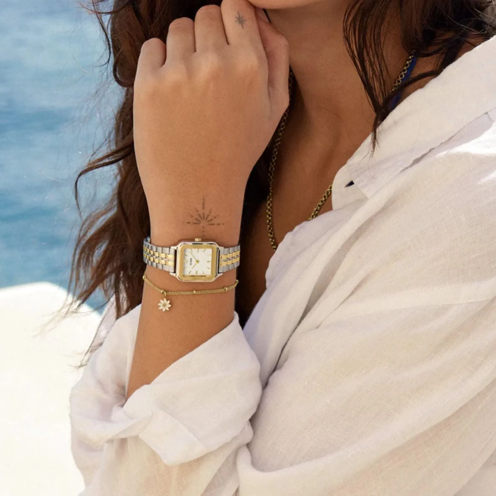 Cluse Gracieuse Petite Two Tone Watch