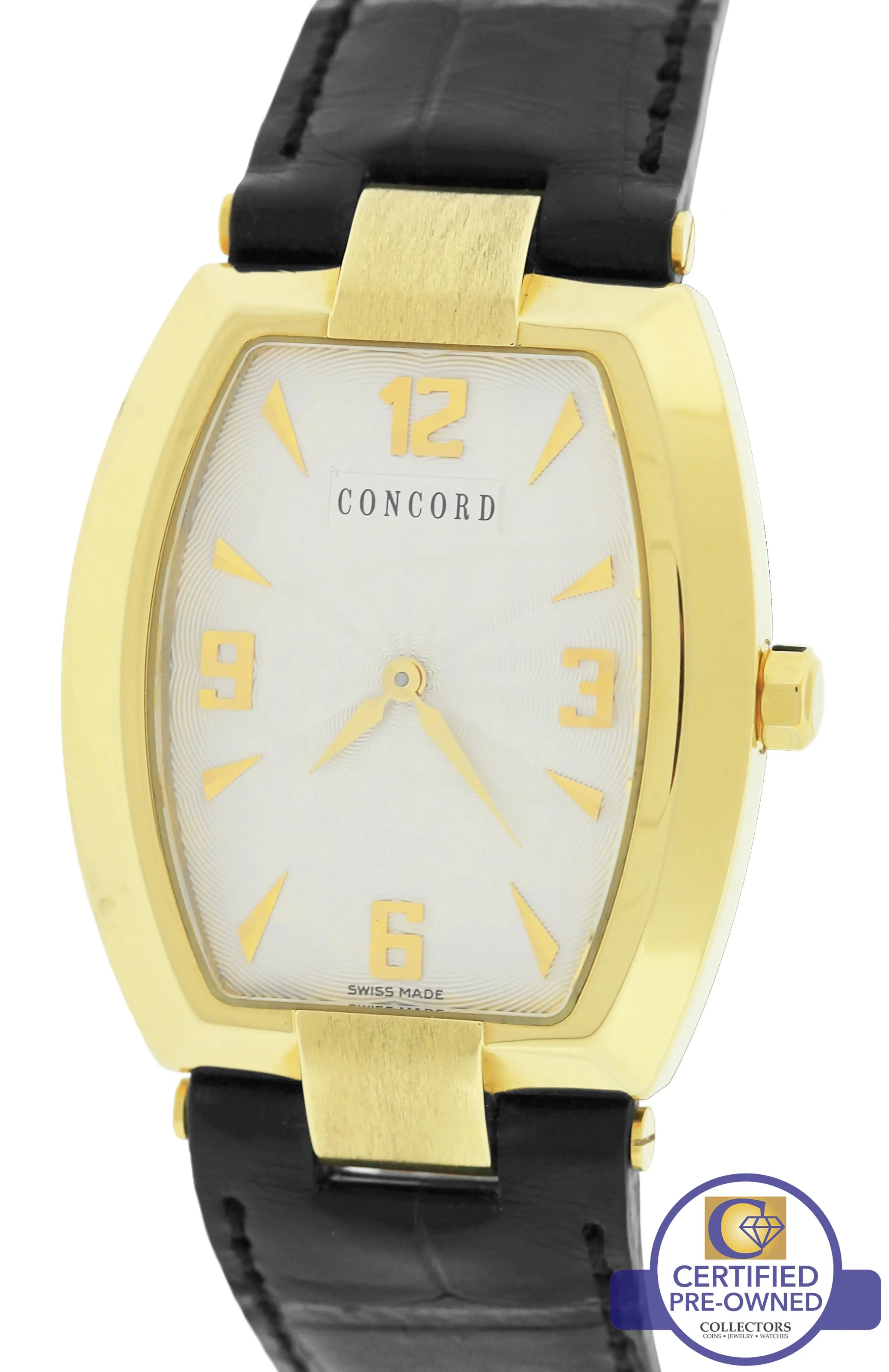 Concord La Scala Tonneau 18K Yellow Gold Quartz 50.G3.1480 Watch Men's Women's