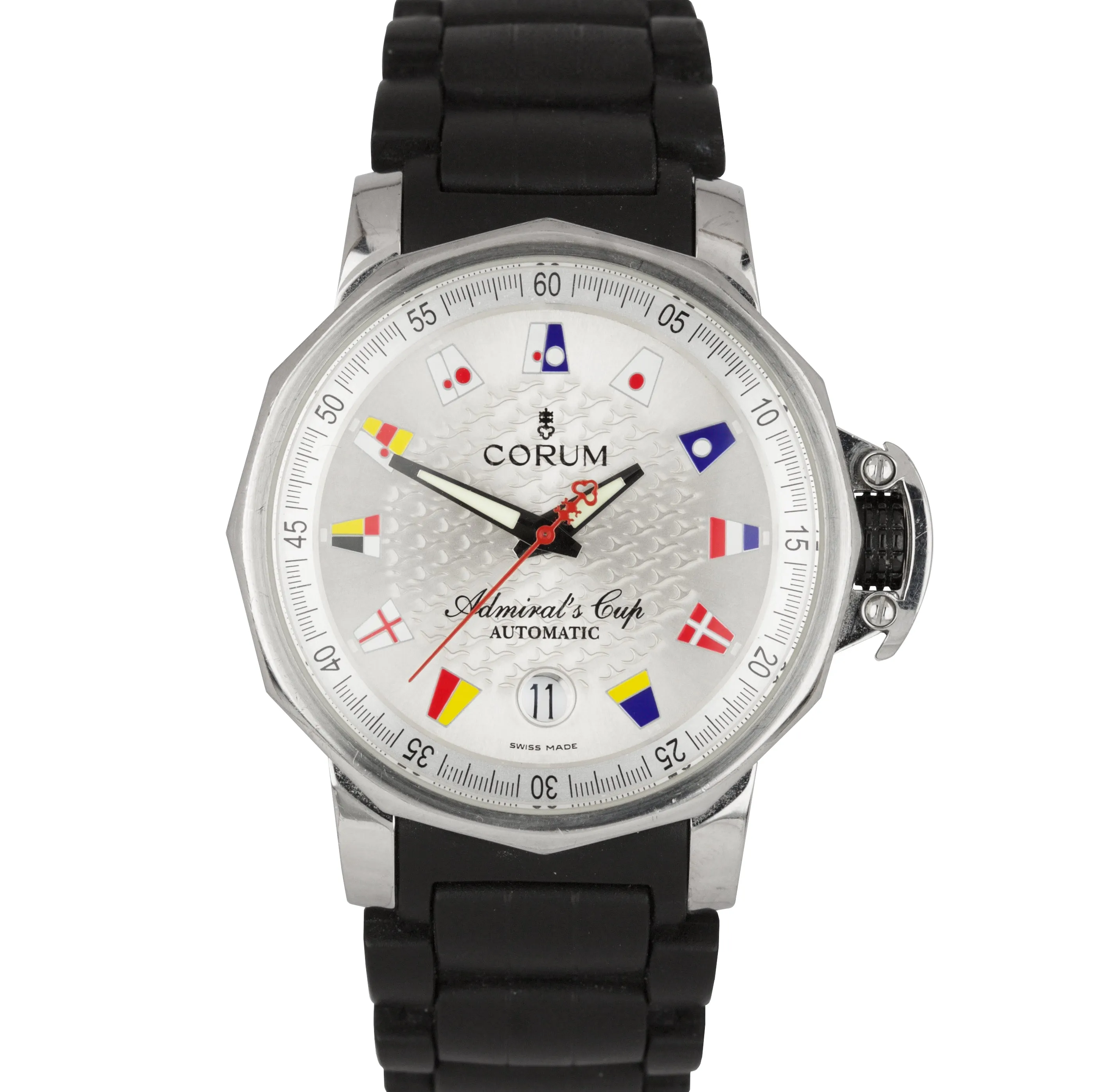 Corum Admiral's Cup Trophy 41mm Automatic Flags Steel Date Watch 082.830.20