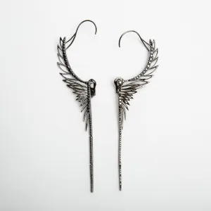 CRISTINA ORTIZ | BLACK DIAMOND WINGED EARRINGS