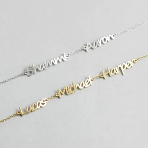 Customizable Three Name Bracelet