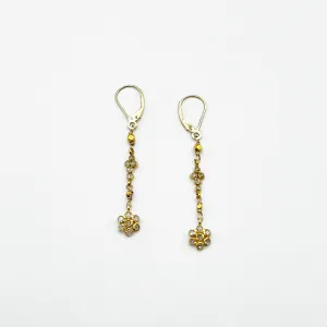 Diamond Flower Earrings