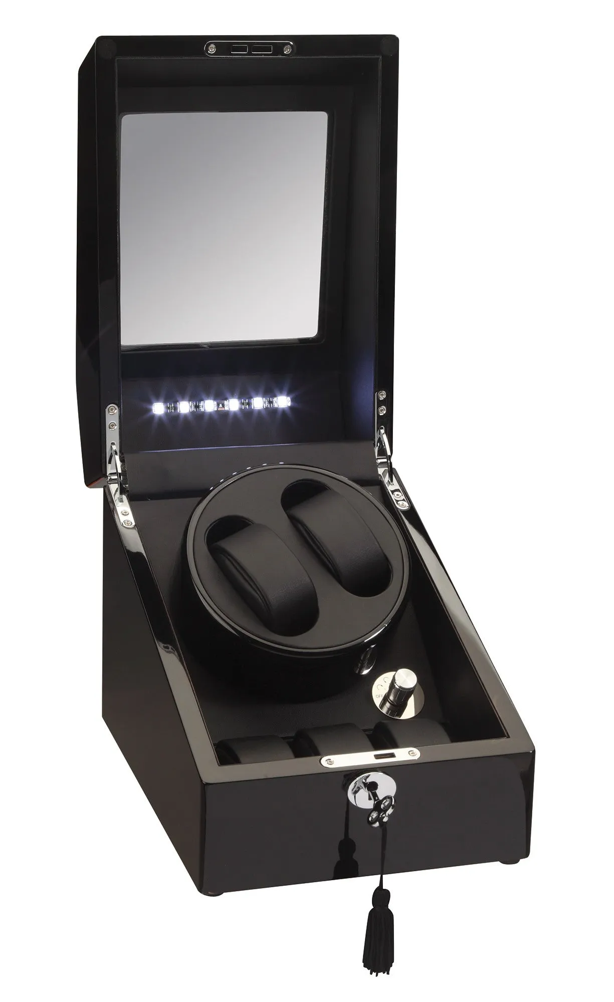 Diplomat Black Edition Double Watch Winder with LED's