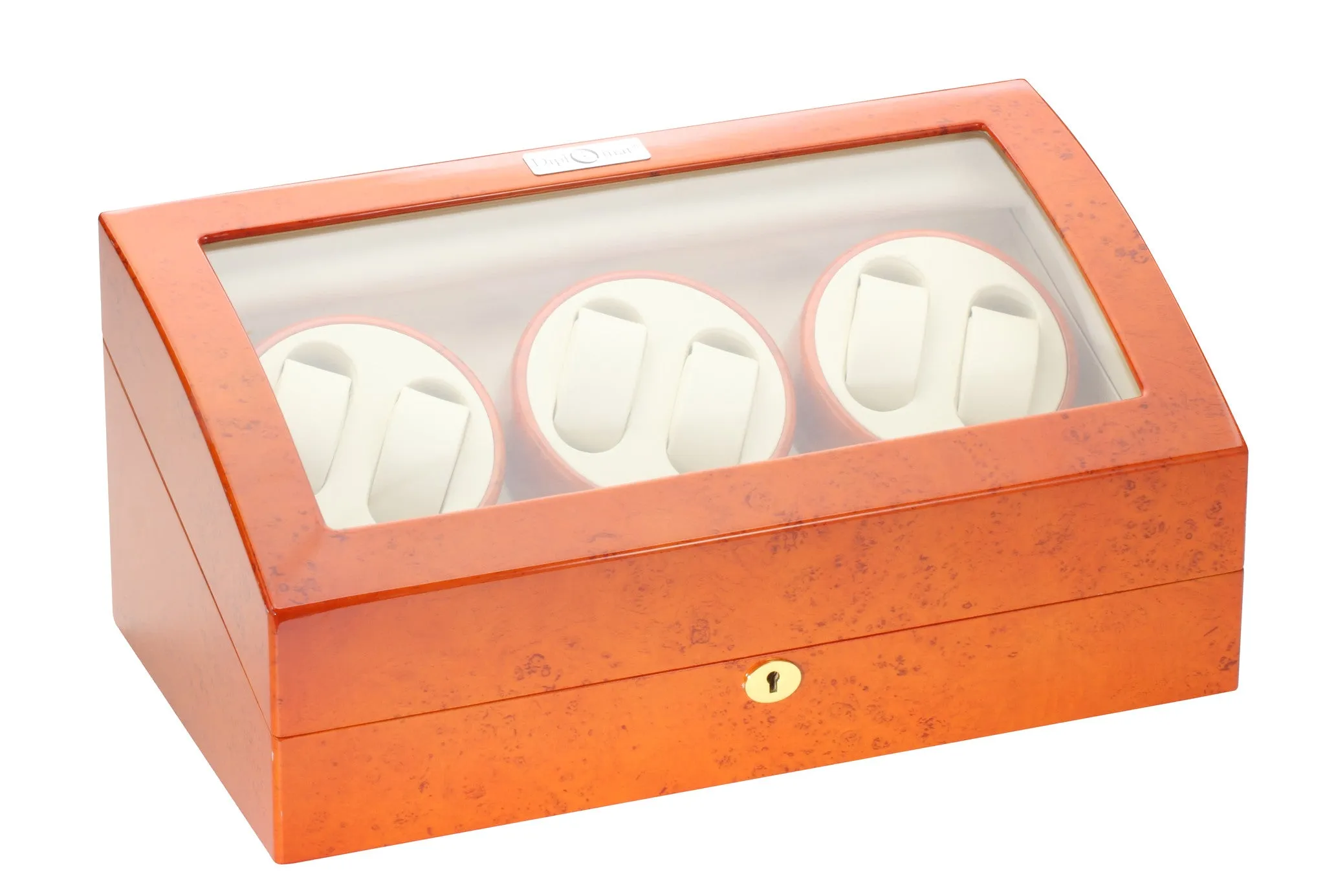 Diplomat Burl Wood Eight Watch Winder