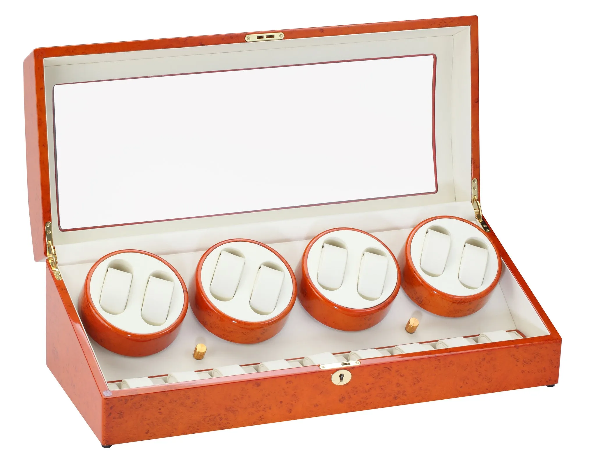 Diplomat Burl Wood Eight Watch Winder