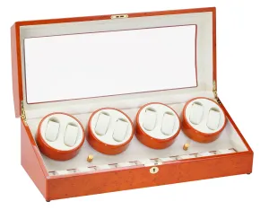 Diplomat Burl Wood Eight Watch Winder